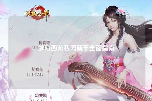 梦幻西游私网新手全面指南