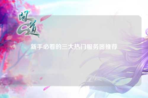 新手必看的三大热门服务器推荐