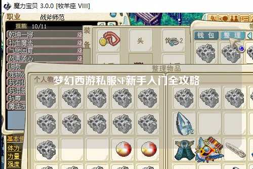 梦幻西游私服SF新手入门全攻略